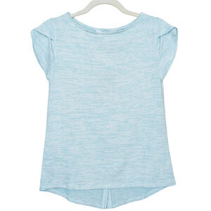 MARKET & SPRUCE Stitch Fix Blue Stripe Bravyan Button Back Knit Top Women's XSP